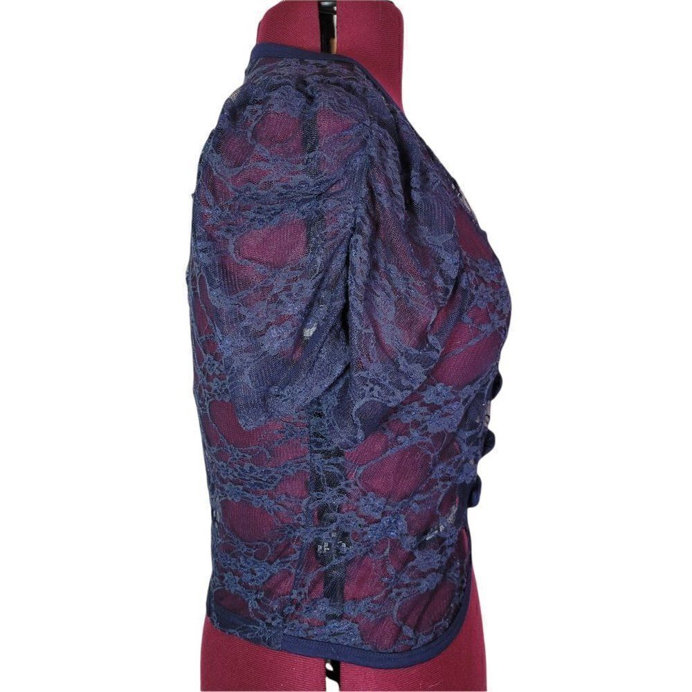 Delirious Blue Lace Open Cardigan (size 1X) - Picture 2 of 6